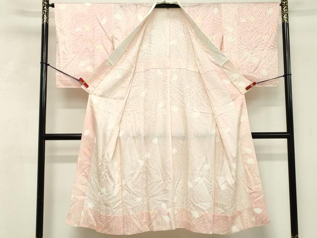 平和屋着物■長襦袢　無双仕立て　舞桜文　正絹　逸品　DABF4371cd