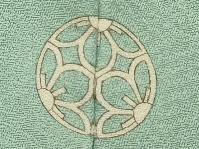 平和屋着物■上質な色無地　紗綾形地紋　水色　正絹　逸品　DABF4395cd