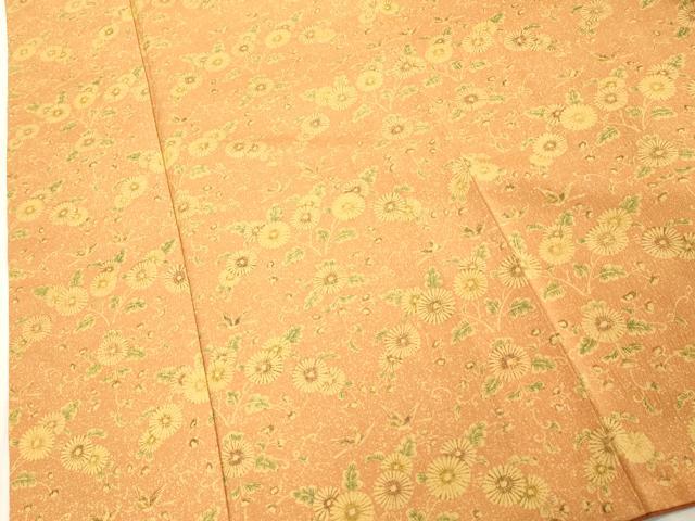 平和屋着物■上質な小紋　紬地　草花文　正絹　逸品　DABF4398cd