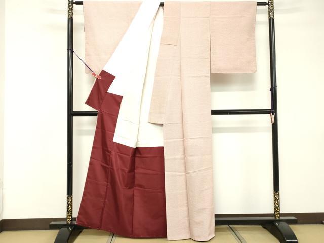 平和屋着物■上質な紬　十字絣　正絹　逸品　DABF4400cd