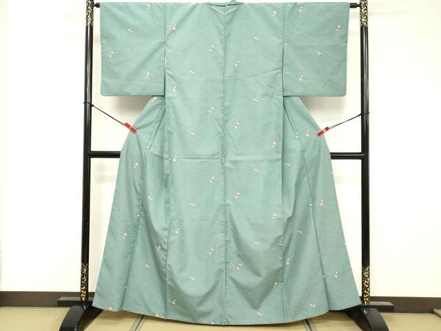 平和屋着物■小紋　流水枝花文　洗える着物　DABF4426cd