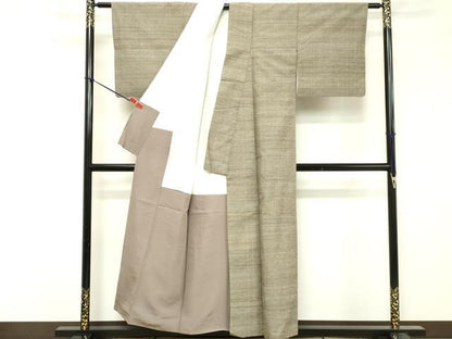 平和屋着物■上質な紬　霞文　正絹　逸品　DABF4428cd