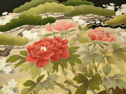 平和屋着物■京友禅作家　倉田泰波　黒留袖　草花文　金彩　仮絵羽　正絹　逸品　未使用　DABF4429cd