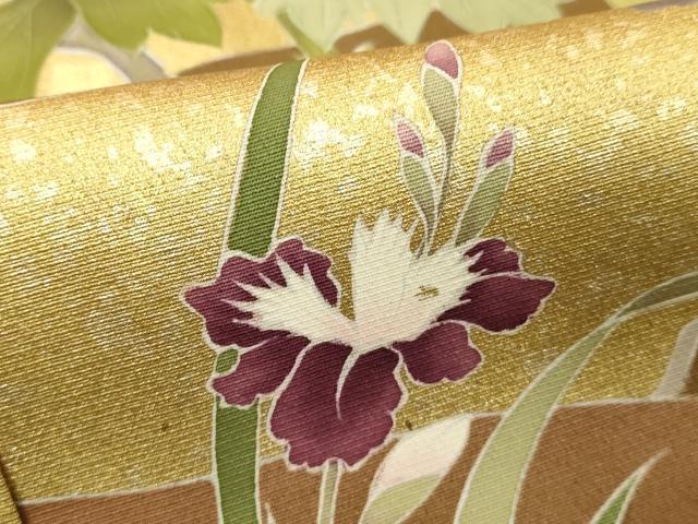 平和屋着物■京友禅作家　倉田泰波　黒留袖　草花文　金彩　仮絵羽　正絹　逸品　未使用　DABF4429cd