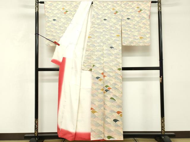 平和屋着物■訪問着　荒波文　金彩　正絹　逸品　DABF4431cd