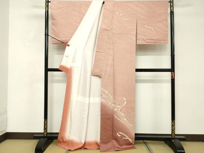 平和屋着物■訪問着　駒刺繍　鬘帯文　暈し染め　正絹　逸品　未使用　DABF4433cd