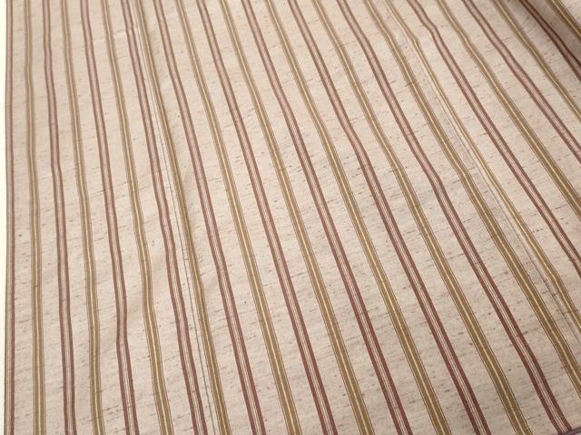 平和屋着物■上質な紬　縞　正絹　逸品　DABF4436cd