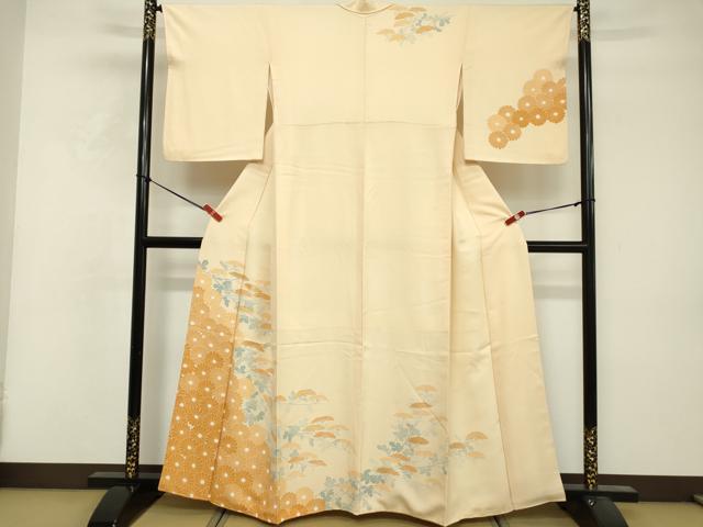 平和屋着物■訪問着 刺繍 草花文 金彩 正絹 逸品 DABF4442cd