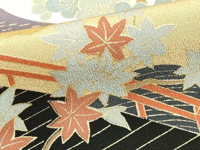 平和屋着物■豪華黒留袖 風景文 金彩 正絹 逸品 DABF4445cd