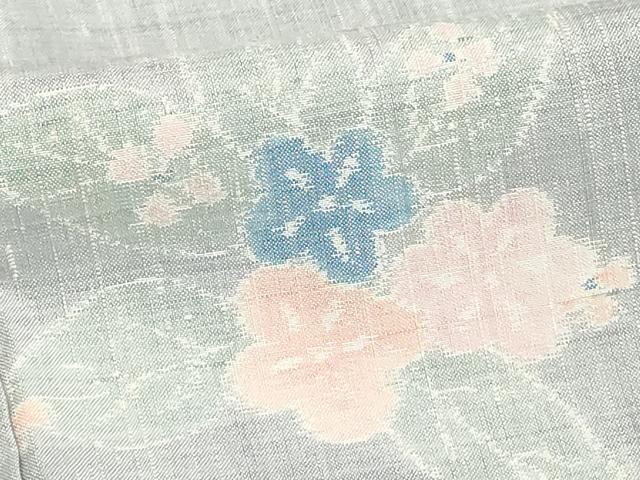平和屋着物■上質な紬 草花文 正絹 逸品 DABF4448cd