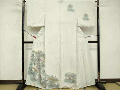 平和屋着物■訪問着　風景文　暈し染め　金彩　正絹　逸品　DABF4458cd