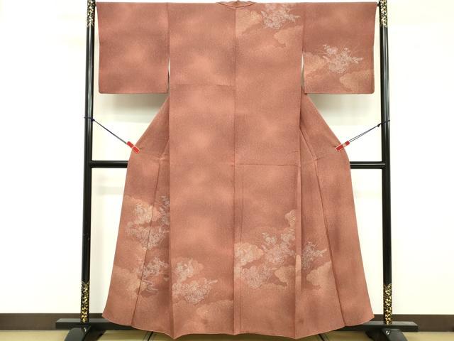 平和屋着物■訪問着　刺繍　草花文　暈し染め　正絹　逸品　DABF4461cd