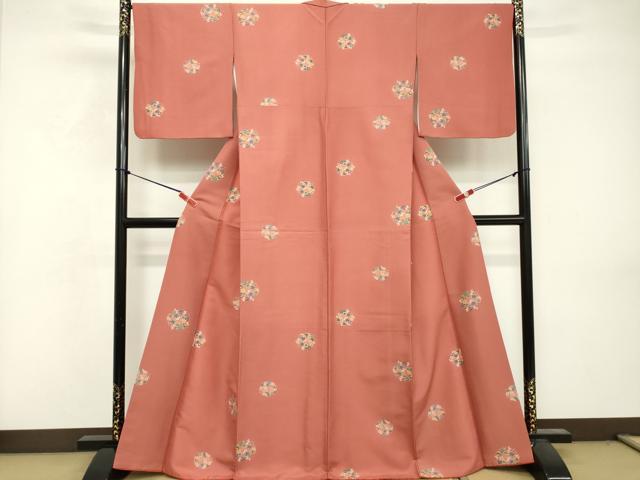 平和屋着物■小紋　花丸文　DABF4466cd