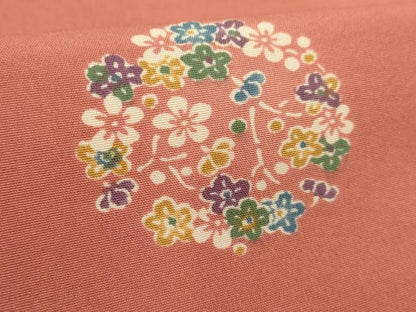 平和屋着物■小紋　花丸文　DABF4466cd