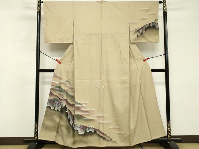 平和屋着物■訪問着　遠山風景文　暈し染め　金彩　洗える着物　未使用　DABF4473cd
