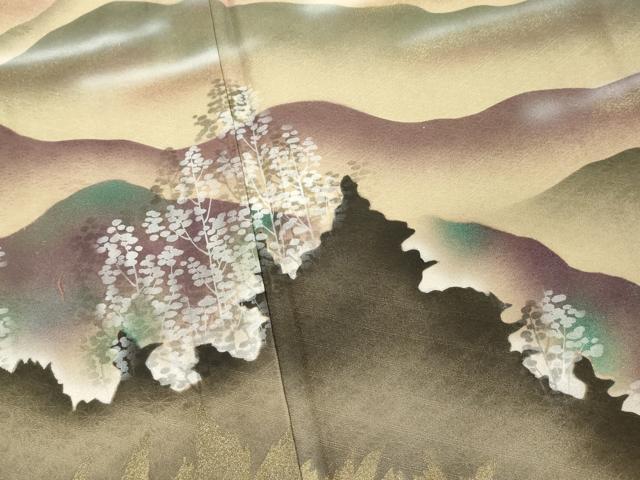 平和屋着物■訪問着　遠山風景文　暈し染め　金彩　洗える着物　未使用　DABF4473cd