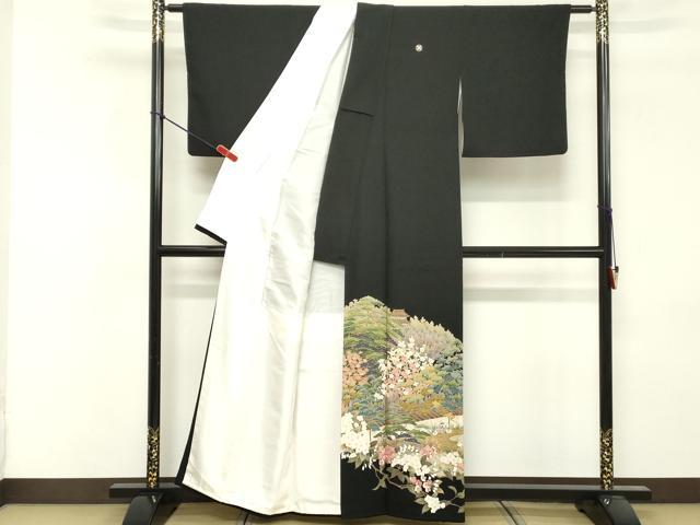 平和屋着物■豪華黒留袖 作家物 風景文 正絹 逸品 DABF4479cd