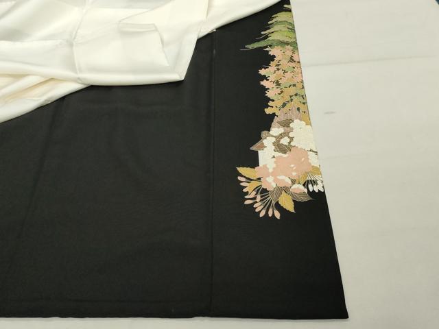 平和屋着物■豪華黒留袖 作家物 風景文 正絹 逸品 DABF4479cd