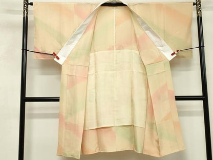 平和屋着物■長襦袢　無双仕立て　霞文　正絹　逸品　DABF4481cd