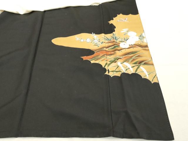 平和屋着物■豪華黒留袖　作家物　花鳥文　正絹　逸品　DABF4487cd