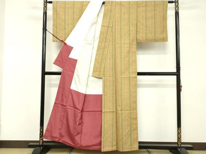 平和屋着物■上質な紬 間道 正絹 逸品 DABF4489cd
