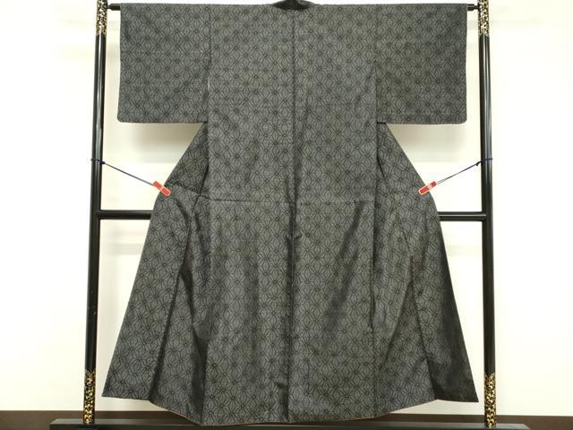 平和屋着物■本場大島紬 麻の葉文様 正絹 逸品 DABF4490cd