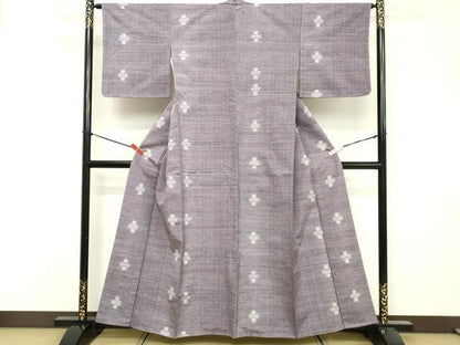 平和屋着物■上質な紬 格子 正絹 逸品 DABF4492cd
