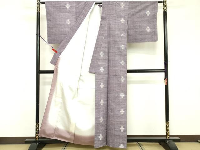 平和屋着物■上質な紬 格子 正絹 逸品 DABF4492cd