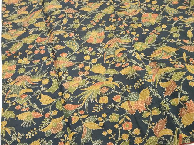 平和屋着物■上質な小紋 紬地 花鳥文 正絹 逸品 DABF4495cd