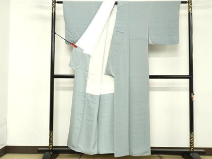 平和屋着物■上質な色無地 霞地紋 秘色色 正絹 逸品 DABF4496cd