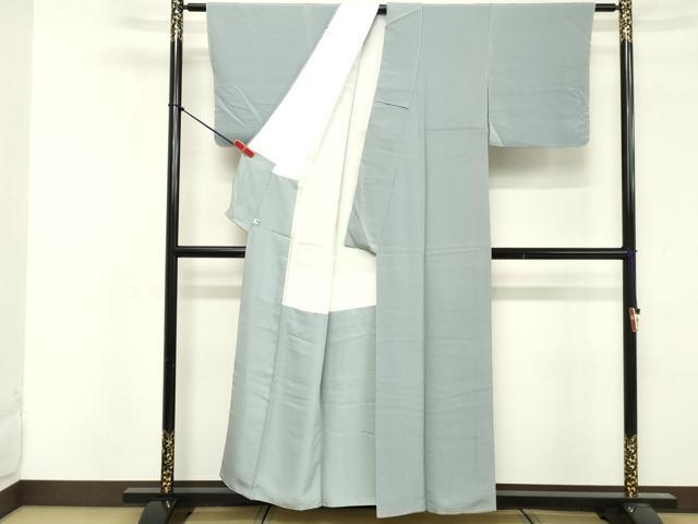 平和屋着物■上質な色無地 霞地紋 秘色色 正絹 逸品 DABF4496cd