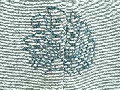 平和屋着物■上質な色無地 霞地紋 秘色色 正絹 逸品 DABF4496cd
