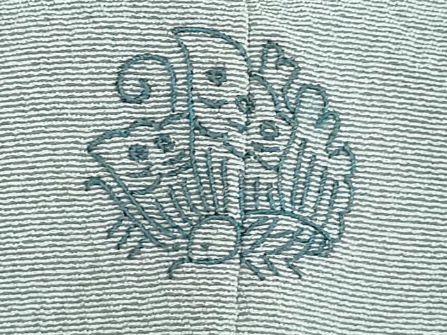 平和屋着物■上質な色無地 霞地紋 秘色色 正絹 逸品 DABF4496cd