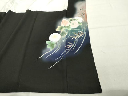 平和屋着物■豪華黒留袖 鴛鴦 暈し染め 金彩 正絹 逸品 DABF4499cd