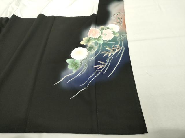 平和屋着物■豪華黒留袖 鴛鴦 暈し染め 金彩 正絹 逸品 DABF4499cd