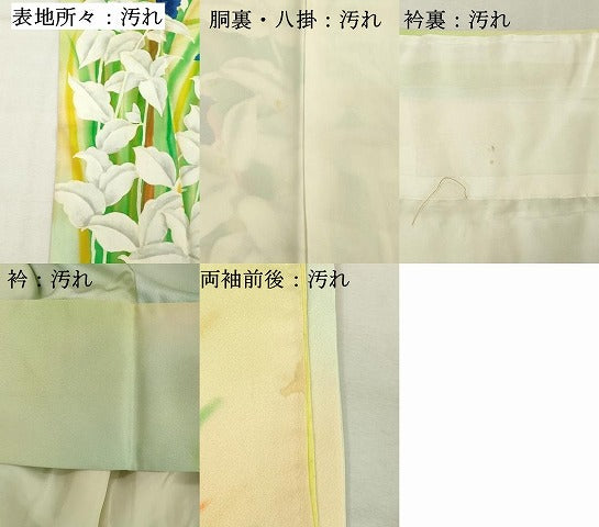 平和屋着物■訪問着 作家物 草花文 暈し染め 正絹 逸品 DABF4503cd