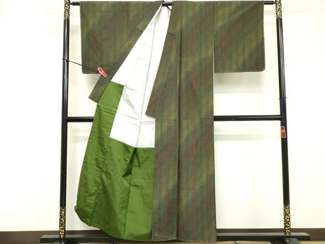 平和屋着物■上質な紬 間道 正絹 逸品 未使用 DABF4504cd