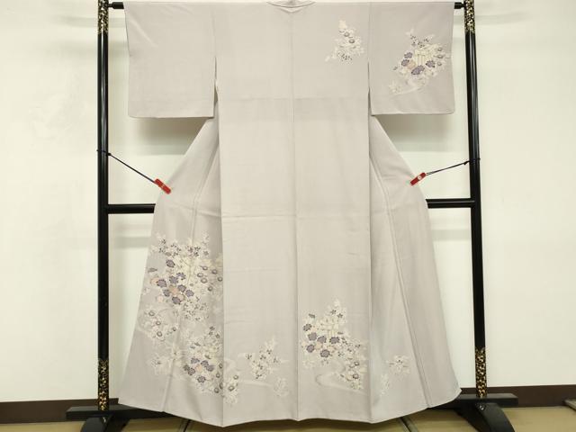 平和屋着物■訪問着　御所車花文　金彩　正絹　逸品　DABF4517cd