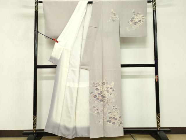 平和屋着物■訪問着　御所車花文　金彩　正絹　逸品　DABF4517cd