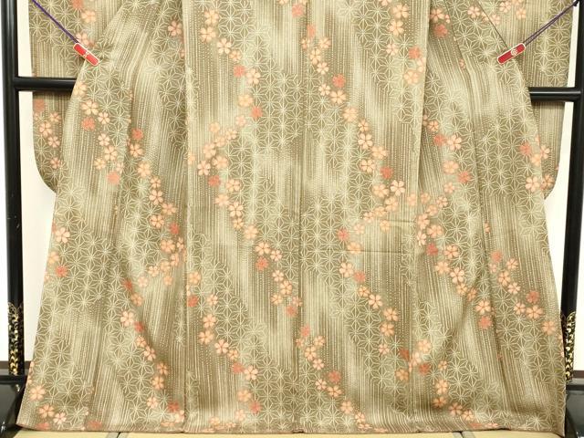 平和屋着物■豪華振袖　麻の葉花文　正絹　逸品　DABF4519cd