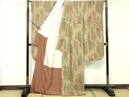 平和屋着物■豪華振袖　麻の葉花文　正絹　逸品　DABF4519cd