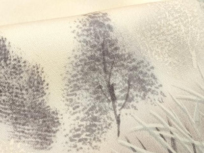 平和屋着物■訪問着　手描き　重ね山風景文　暈し染め　正絹　逸品　DABF4520cd