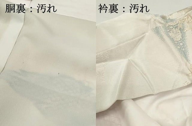 平和屋着物■上質な小紋　寿光織　草花文　金糸　正絹　逸品　DABF4529qa