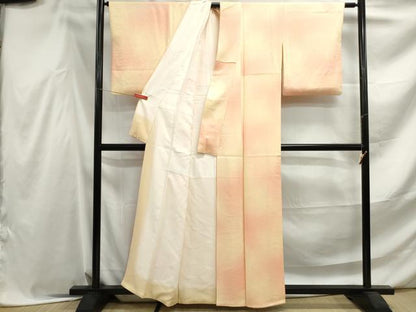 平和屋着物■上質な小紋　霞小花文　暈し染め　正絹　逸品　DABF4543qa