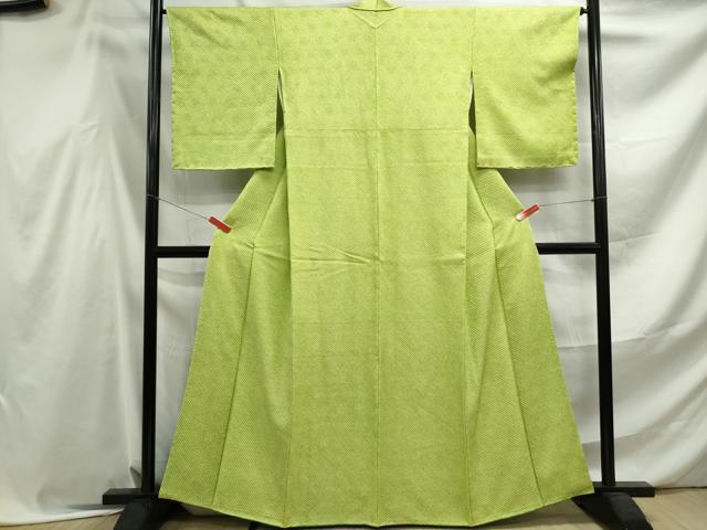 平和屋着物■大変加工の良い総絞り小紋　鹿の子文　正絹　逸品　DABF4547qa