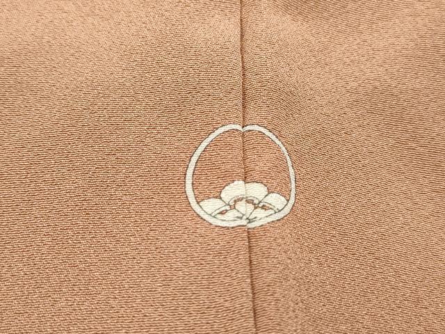 平和屋着物■上質な色無地　ときがら茶色　正絹　逸品　DABF4558qa
