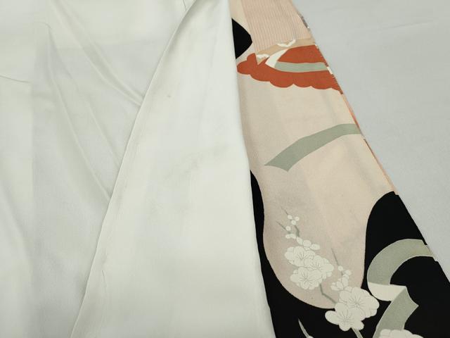 平和屋着物■豪華黒留袖　駒刺繍　地紙風景花文　暈し染め　金彩　正絹　逸品　DABF4573qa