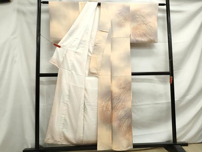 平和屋着物■訪問着　霞枝葉文　暈し染め　正絹　逸品　DABF4581qa