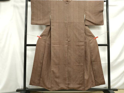 平和屋着物■上質な小紋　間道　正絹　逸品　DABF4583qa