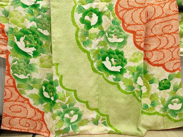 平和屋着物■豪華振袖　駒刺繍　絞り　枝花文　金彩　正絹　逸品　DABF4593qa